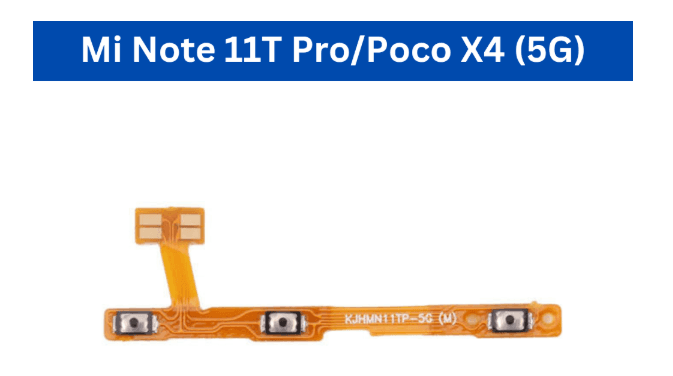 Mi Note 11T Pro/Poco X4 5G/ Mi Note 12 4G/Mi Note 12 5G /Mi Note 12 Pro 5G Power Volume Flex image 4