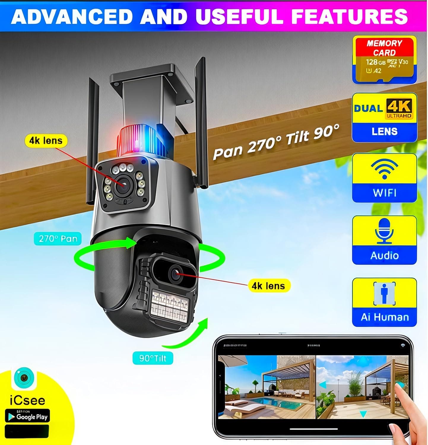 KT9801 WiFi Dual Camera image 4