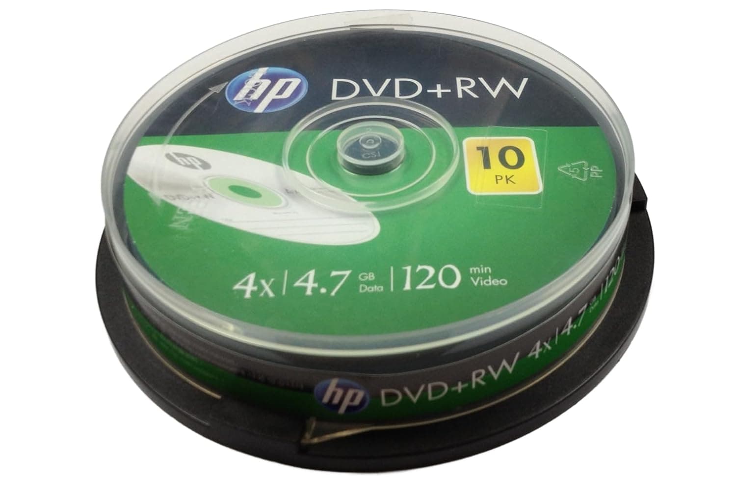 HP DVD RW 4.7GB 4X 10Pack Cake Box image 2