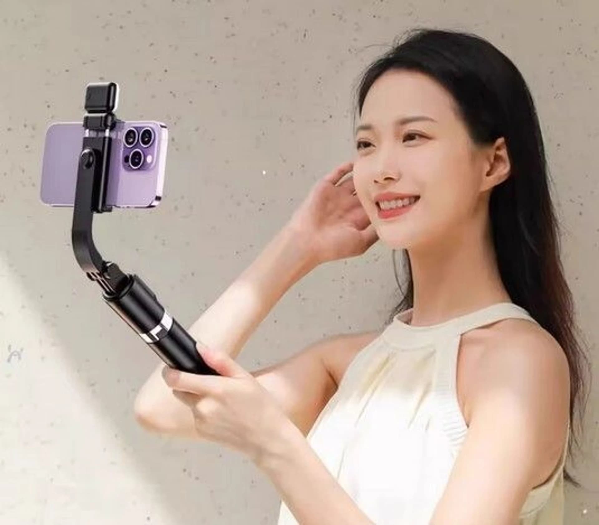 R1S-L Selfie Stick Tripod with LED Light & Bluetooth Remote image 3