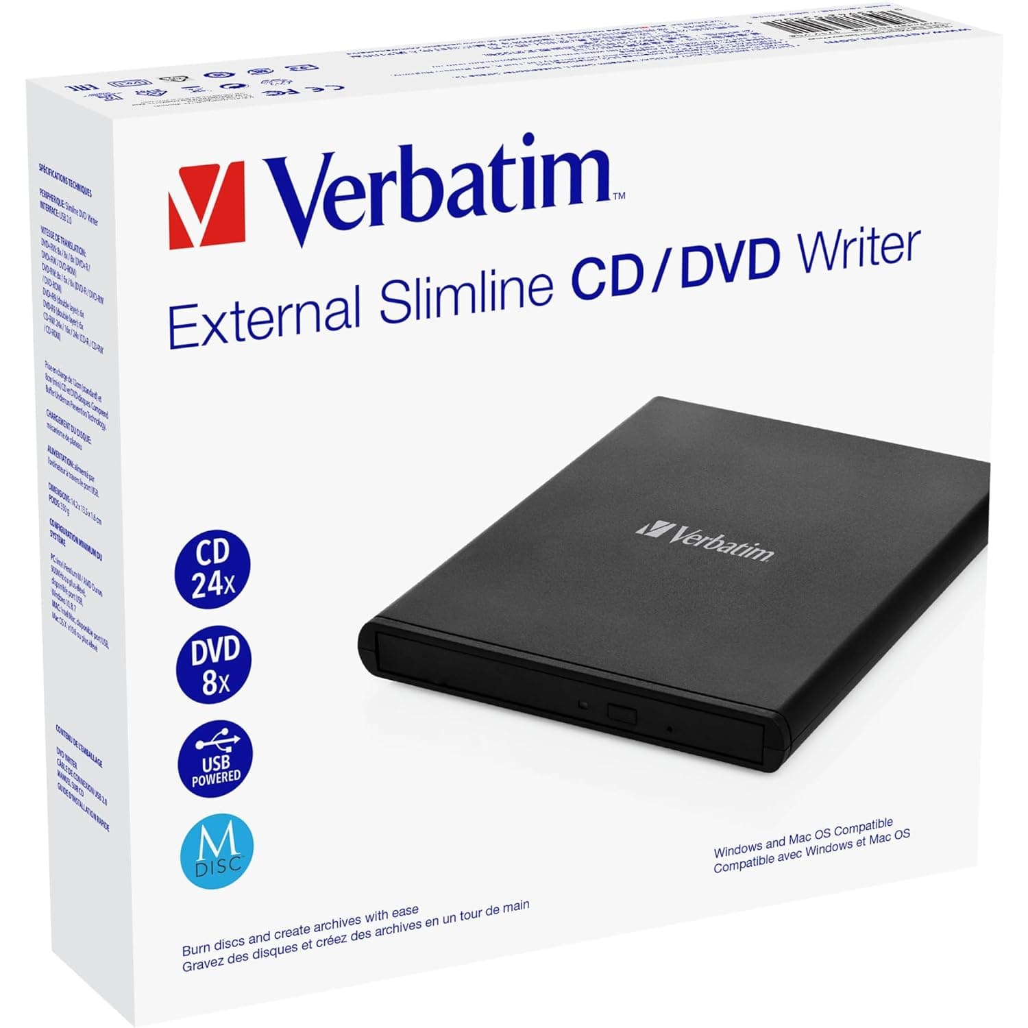 Verbatim 53504 External CD/DVD Writer image 2